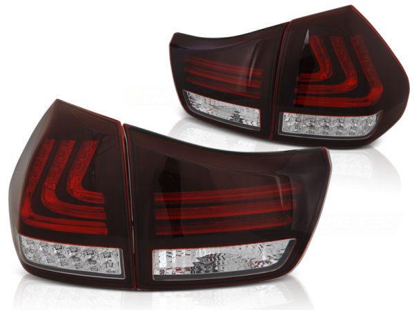 Baklykter Lexus RX 330 / 350 03-08 Led Bar Red White Black - Bilde 2