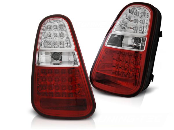 Baklykter Mini Cooper R50 / r52 / r53 04-06 Red White Led - Bilde 2