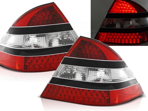 Baklykter Mercedes W220 S-Klasse 09.98-05.05 Led Red Black Mercedes