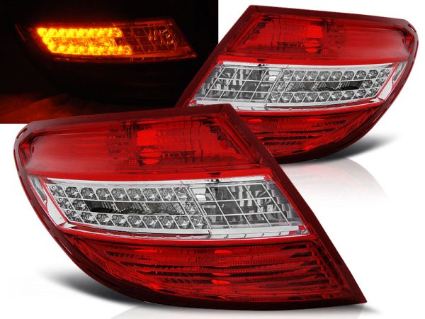 Baklykter Mercedes C-Klasse W204 Sedan 07-10 Led Red White