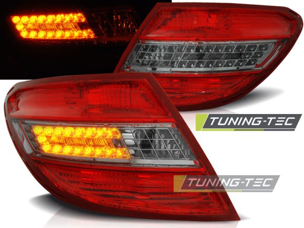 Baklykter Mercedes C-Klasse W204 Sedan 07-10 Led Red Smoke