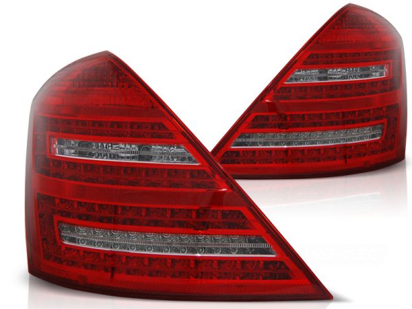 Baklykter Mercedes W221 S-Klasse 05-09 Led Red White - Bilde 2