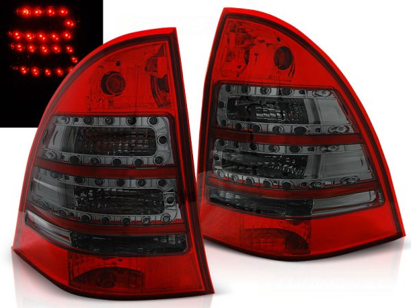 Baklykter Mercedes C-Klasse W203 Kombi 00-07 Led Red Smoke