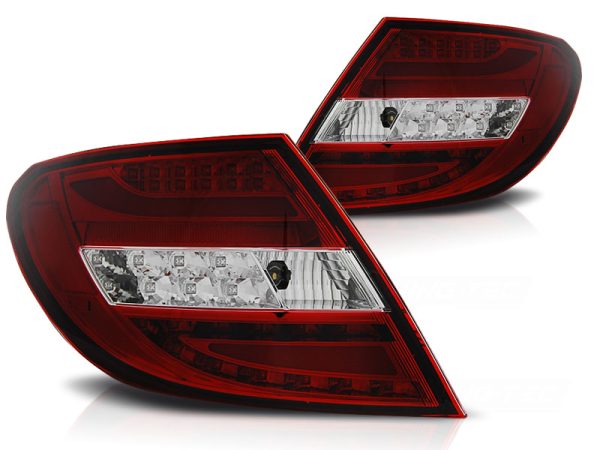 Baklykter Mercedes C-Klasse W204 Sedan 07-10 Led Bar Red White - Bilde 2