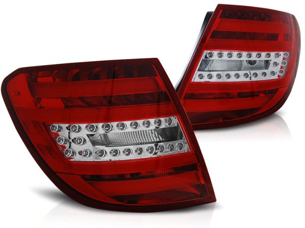Baklykter Mercedes C-Klasse W204 Kombi 07-10 Led Bar Red White - Bilde 2