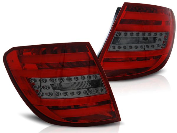 Baklykter Mercedes C-Klasse W204 Kombi 07-10 Led Bar Red Smoke - Bilde 2