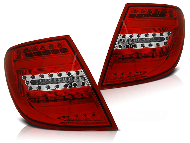 Baklykter Mercedes C-Klasse W204 Kombi 07-10 Led Bar Red White - Bilde 2