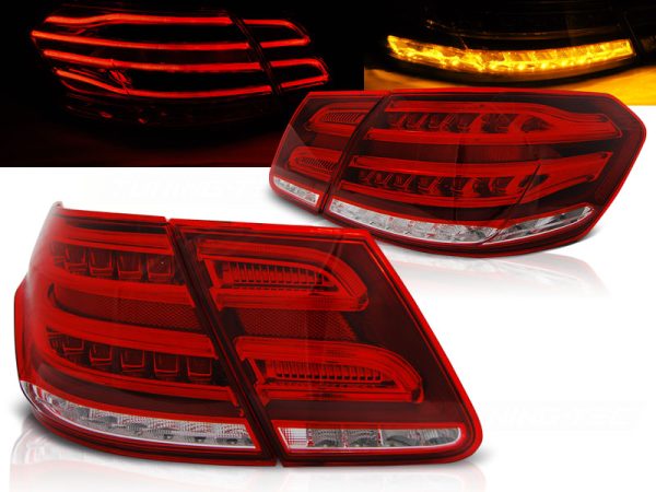 Baklykter Mercedes W212 E-Klasse 09-13 Med Pære P21 Led Red White