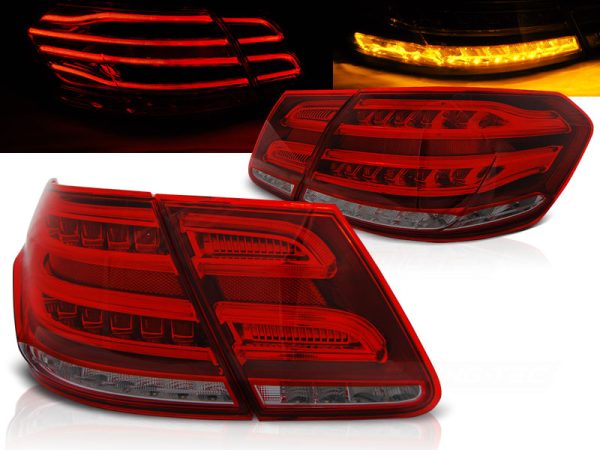 Baklykter Mercedes W212 E-Klasse 09-13 Med Pære P21 Led Red Smoke