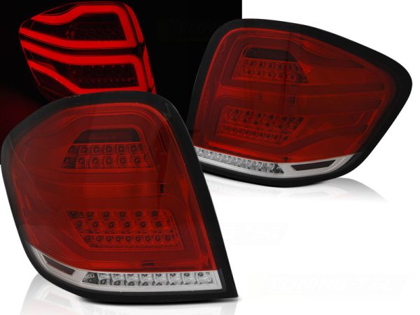 Baklykter Mercedes M-Klasse W164 05-08 Led Bar Red White