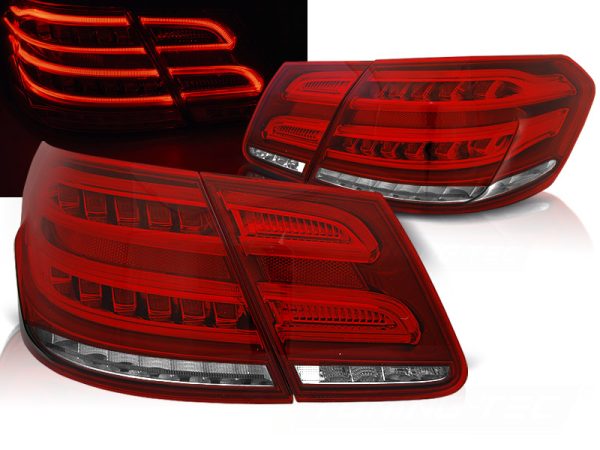 Baklykter Mercedes W212 E-Klasse 09-13 Led Red White Seq