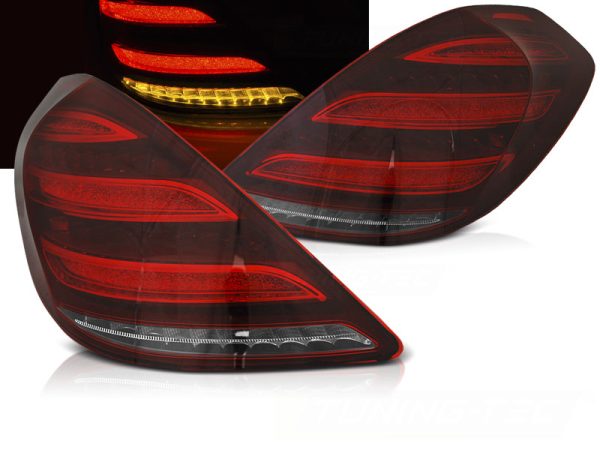Baklykter Seq Mercedes S-Klasse W222 13-17 Led Bar Red White