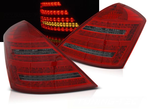 Baklykter Mercedes W221 S-Klasse 05-09 Led Red Smoke Seq