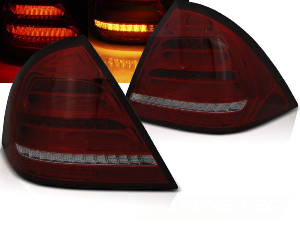 Baklykter Mercedes W203 Sedan 00-04 Led Bar Red Smoke Seq