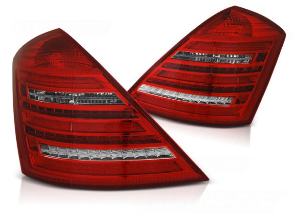 Baklykter W222 Look Mercedes W221 S-Klasse 05-09 Led Red White Seq - Bilde 2