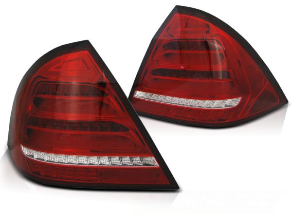 Baklykter Mercedes W203 Sedan 04-07 Red White Led Bar