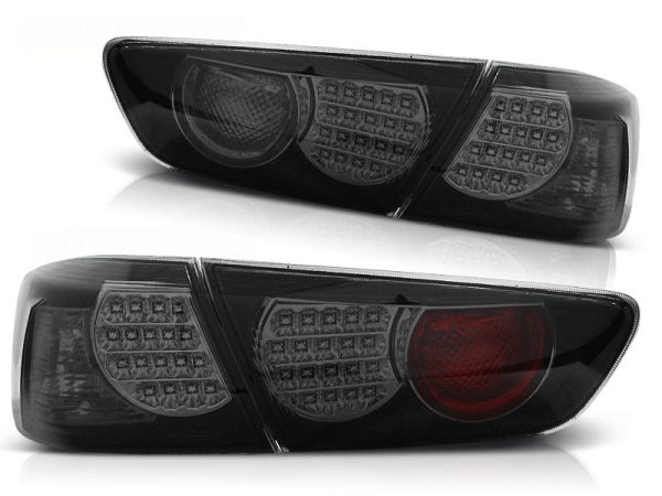 Baklykter Mitsubishi Lancer 8 Sedan 08-11 Black Smoke Led - Bilde 2