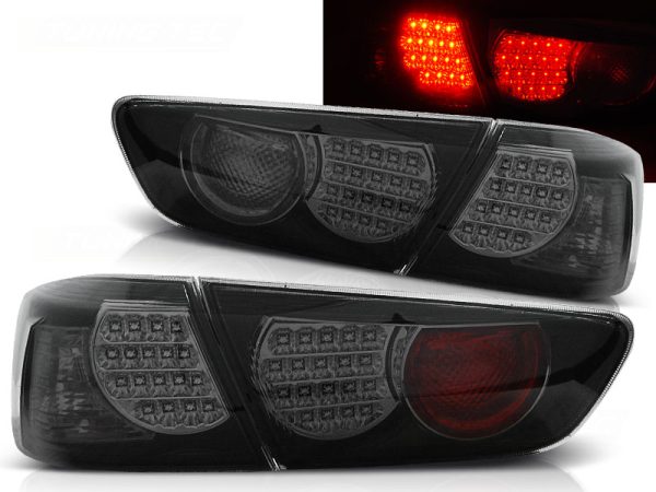 Baklykter Mitsubishi Lancer 8 Sedan 08-11 Black Smoke Led