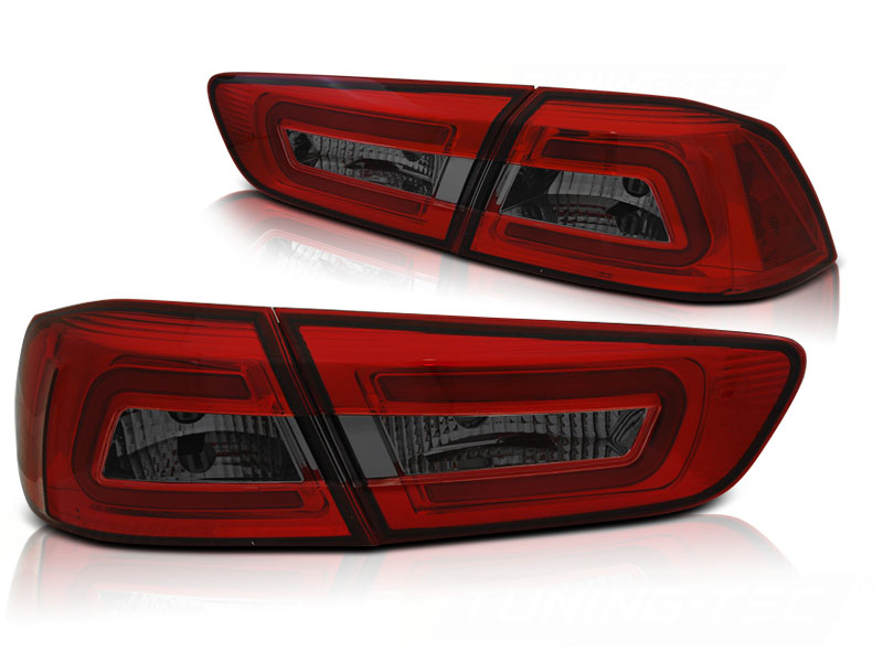 Baklykter Mitsubishi Lancer 8 Sedan 08-11 Red Smoke Led Bar - Bilde 2