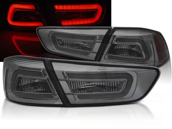 Baklykter Mitsubishi Lancer 8 Sedan 08-11 Smoke Led Bar