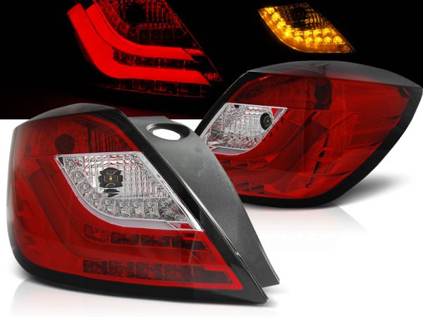 Baklykter Opel Astra 03.04-09 3D Red White Led