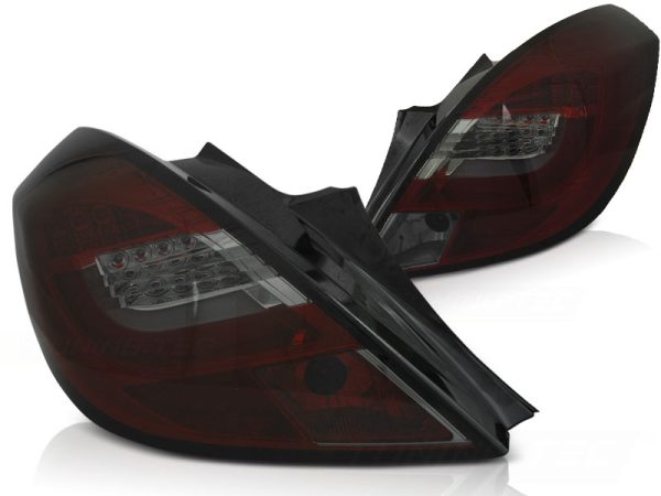 Baklykter Opel Corsa D 3D 04.06-14 Red Smoke Led Bar - Bilde 2