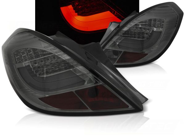 Baklykter Opel Corsa D 3D 04.06-14 Smoke Led Bar
