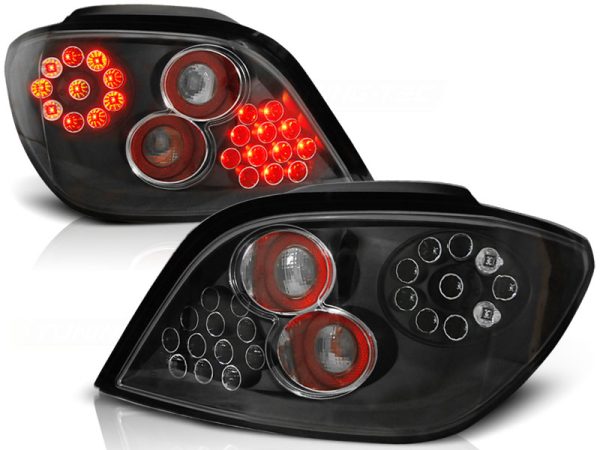 Baklykter Peugeot 307 04.01-07 Black Led