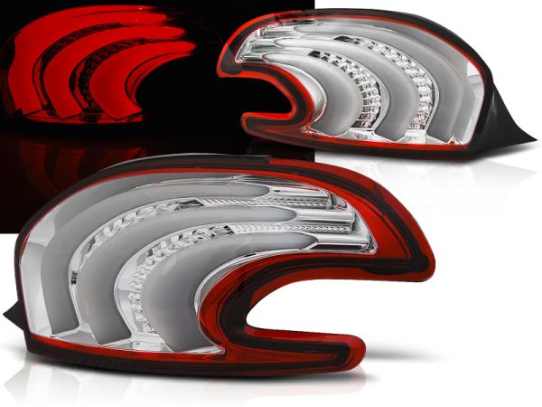 Baklykter Peugeot 208 4.12-06.15 Red White Led-Bar