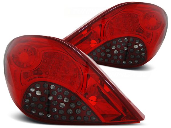 Baklykter Peugeot 207 3d / 5d 05.06-06.09 Red Smoke Led - Bilde 2