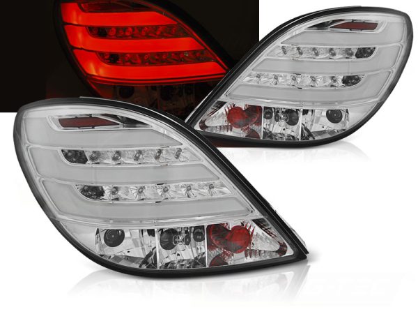 Baklykter Peugeot 207 3d / 5d 05.06-06.09 Chrome Led Bar