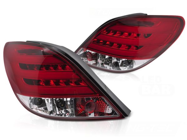 Baklykter Peugeot 207 3d / 5d 05.06-06.09 Red White Led-Bar - Bilde 2