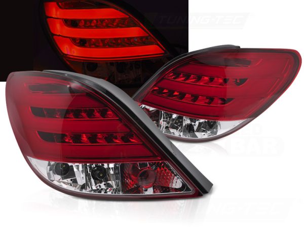 Baklykter Peugeot 207 3d / 5d 05.06-06.09 Red White Led-Bar