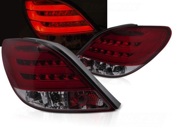 Baklykter Peugeot 207 3d / 5d 05.06-06.09 Red Smoke Led Bar