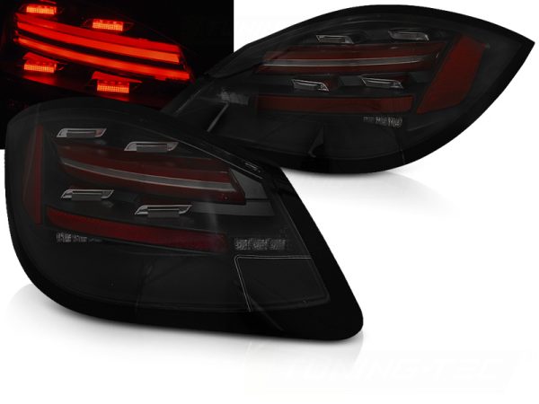 Baklykter Porsche Boxster / Cayman 987 09-12 Led Bar Black Smoke Seq