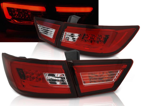 Baklykter Renault Clio IV 13-16 Hatchback Led Bar Red White