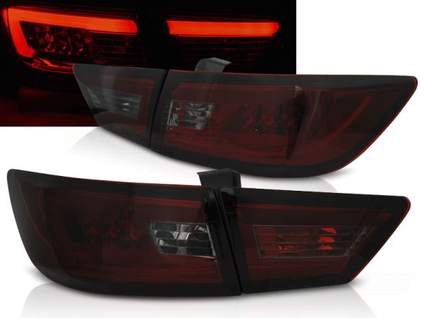 Baklykter Renault Clio IV 13-16 Hatchback Led Bar Red Røyk