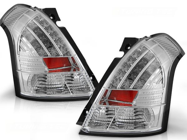 Baklykter Suzuki Swift 05.05-10 Chrome Led - Bilde 2