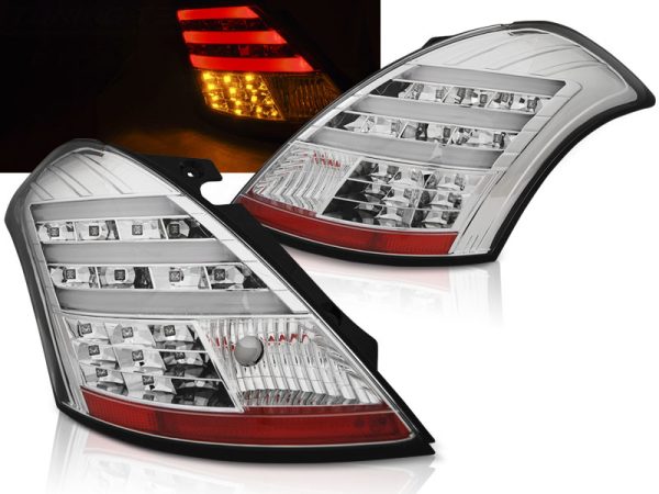 Baklykter Suzuki Swift 10- Chrome Led Bar