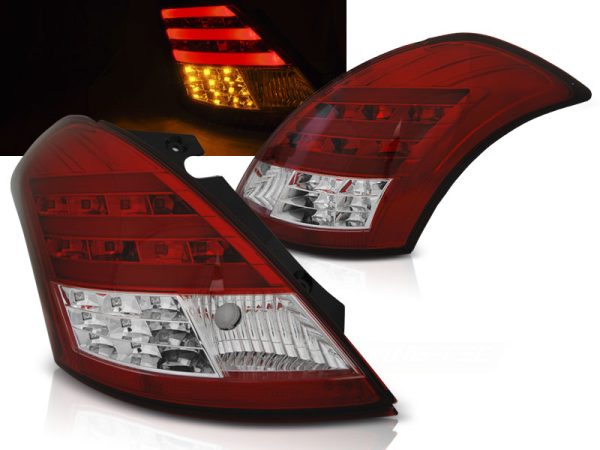 Baklykter Suzuki Swift 10- Red White Led Bar
