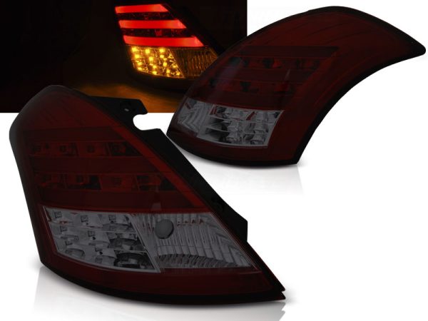 Baklykter Suzuki Swift 10- Red Smoke Led Bar