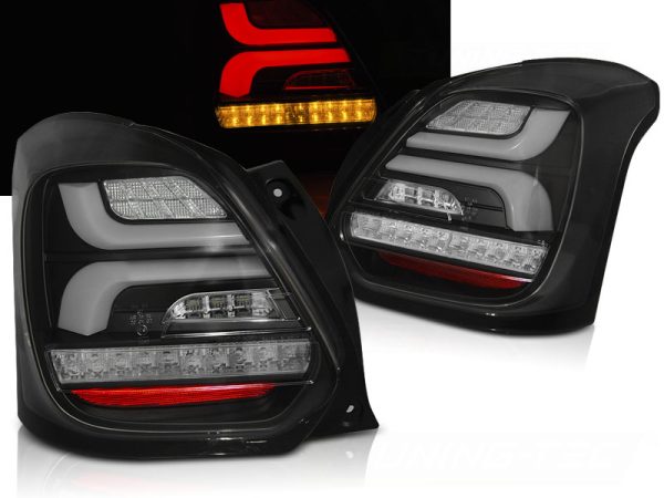 Baklykter Suzuki Swift VI 17- Black Led Seq