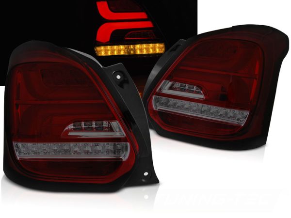 Baklykter Suzuki Swift VI 17- Red Smoke Led Seq