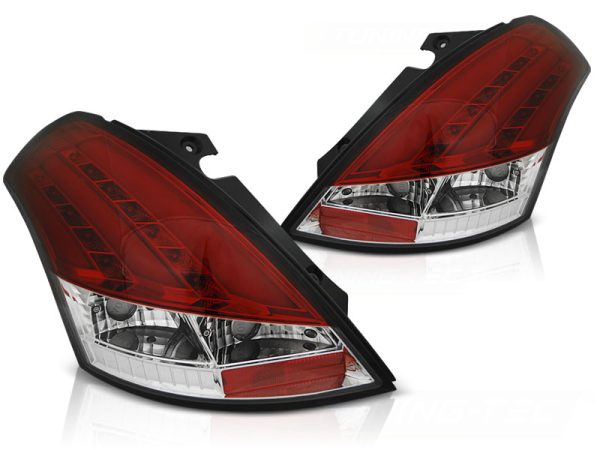 Baklykter Suzuki Swift 10-17 Red White Led Bar - Bilde 2