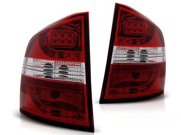 Baklykter Skoda Octavia II Kombi 04-12 Led Red White - Bilde 2