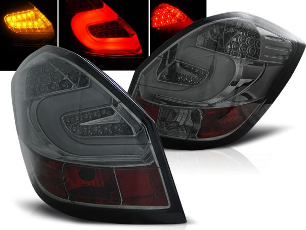 Baklykter Skoda Fabia II 07- 06.14 Led Bar Smoke