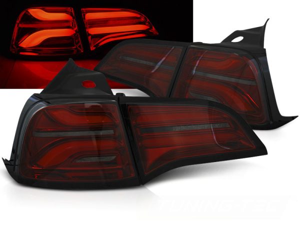 Baklykter Tesla Model 3 17- / Model Y Led Bar Red Smoke