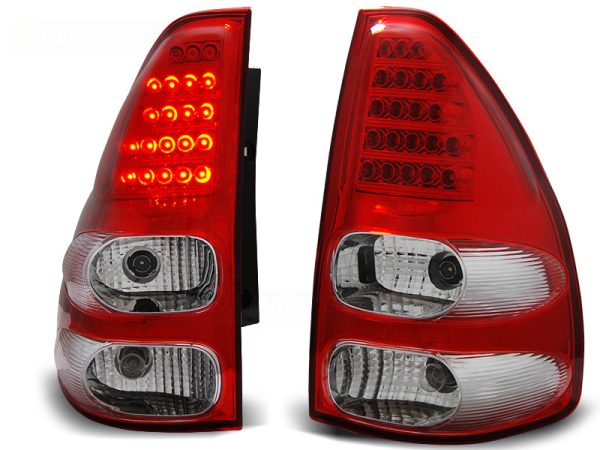 Baklykter Toyota Land Cruiser 120 03-09 Red White Led