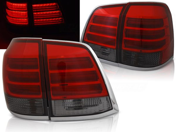 Baklykter Toyota Land Cruiser Fj200 07-15 Red Smoke Led