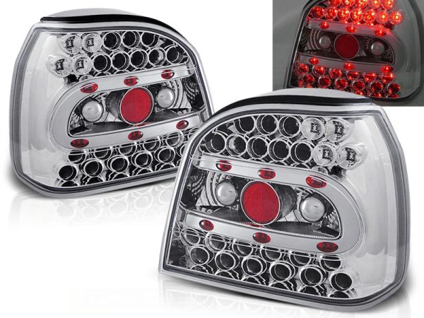 Baklykter VW Golf 3 09.91-08.97 Led Chrome